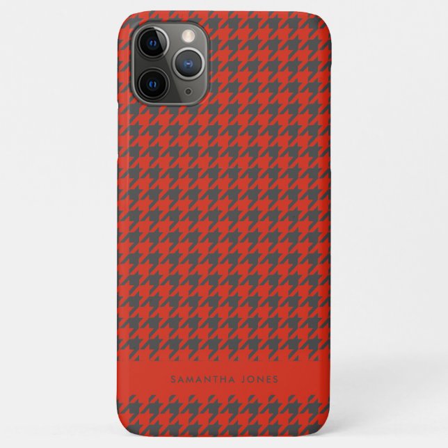 Hounds Tooth Personalised Case-Mate iPhone Case (Back)