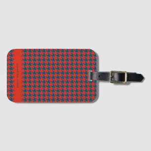 Hounds Tooth Personalised Luggage Tag