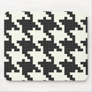 Hounds Tooth Pixel-Textured Mouse Mat