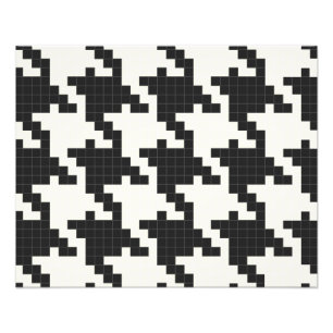 Hounds Tooth Pixel-Textured Photo Print