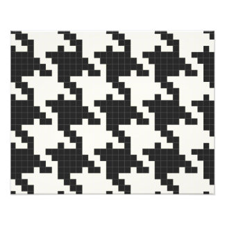 Hounds Tooth Pixel-Textured Photo Print