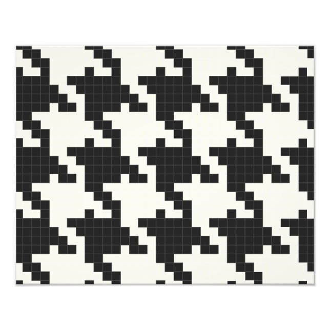 Hounds Tooth Pixel-Textured Photo Print (Front)