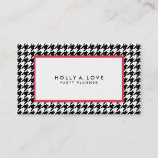 Houndstooth #2 | Black & White | Customisable Business Card