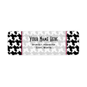 Houndstooth Address Label