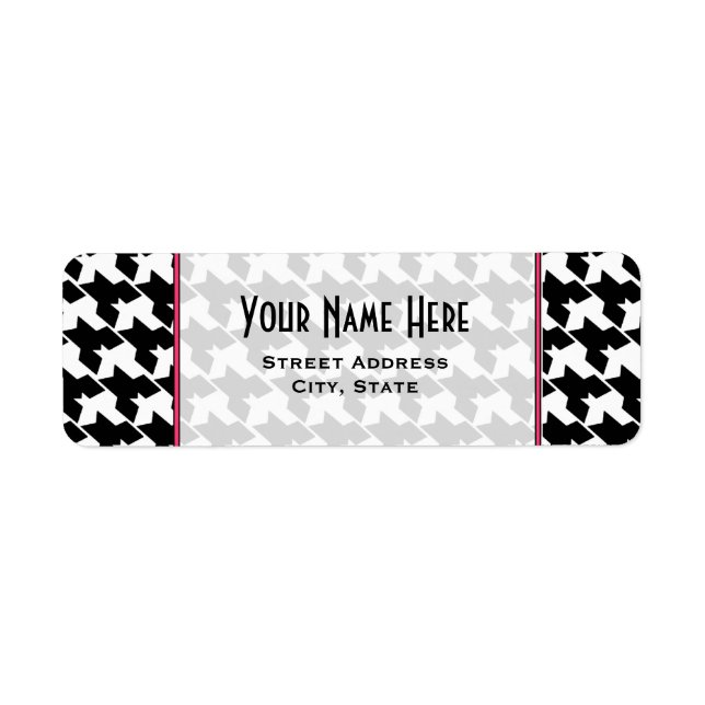 Houndstooth Address Label (Front)