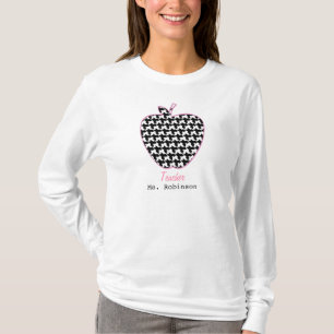 Houndstooth Apple Teacher T-Shirt