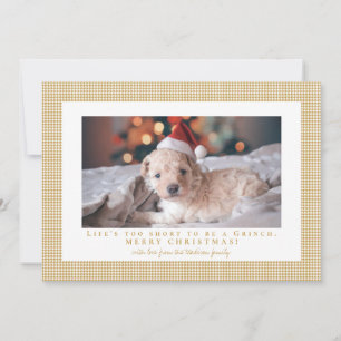 Houndstooth  Aztec Gold frame photo  Holiday Card