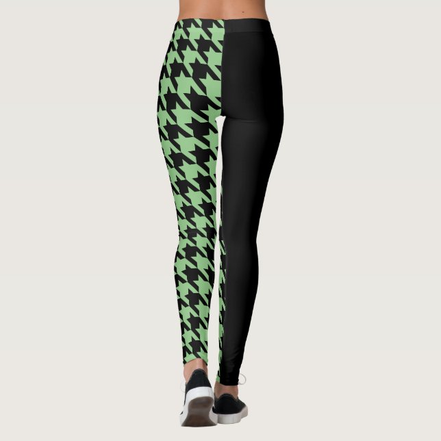 Houndstooth / Black Leggings (Back)