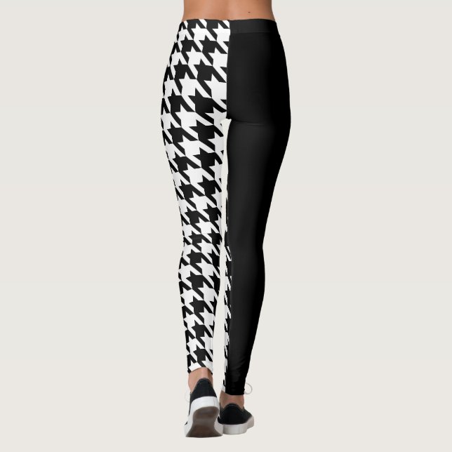 Houndstooth / Black Leggings (Back)