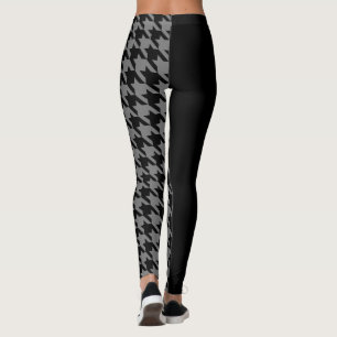 Houndstooth / Black Leggings
