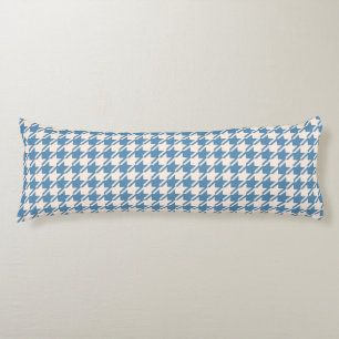 Houndstooth Blue+Cream Pattern Body Cushion