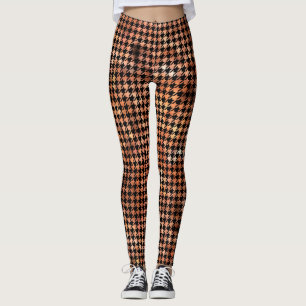 Houndstooth Brown and Black Leggings