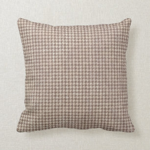 Houndstooth Brown Pattern Cushion