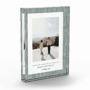Houndstooth Brunswick Green frame photo Block