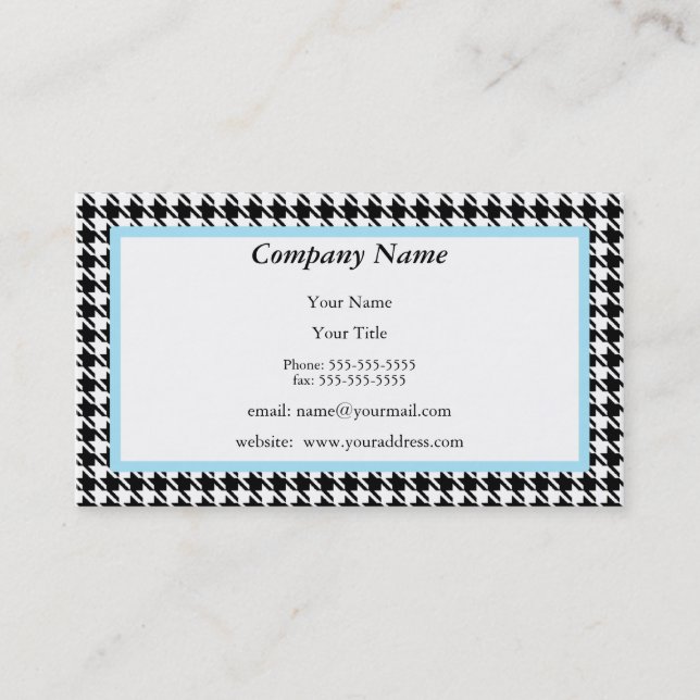 Houndstooth Business Card (Front)