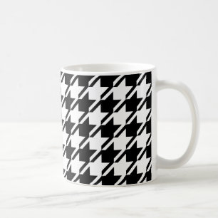 Houndstooth BW Big Pattern Coffee Mug
