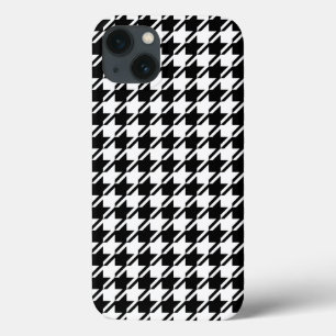 Houndstooth BW Rpt Pattern iPhone 13 Case