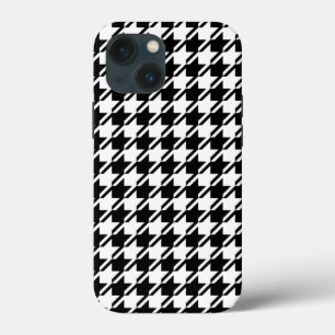 Houndstooth BW Rpt Pattern iPhone 13 Mini Case