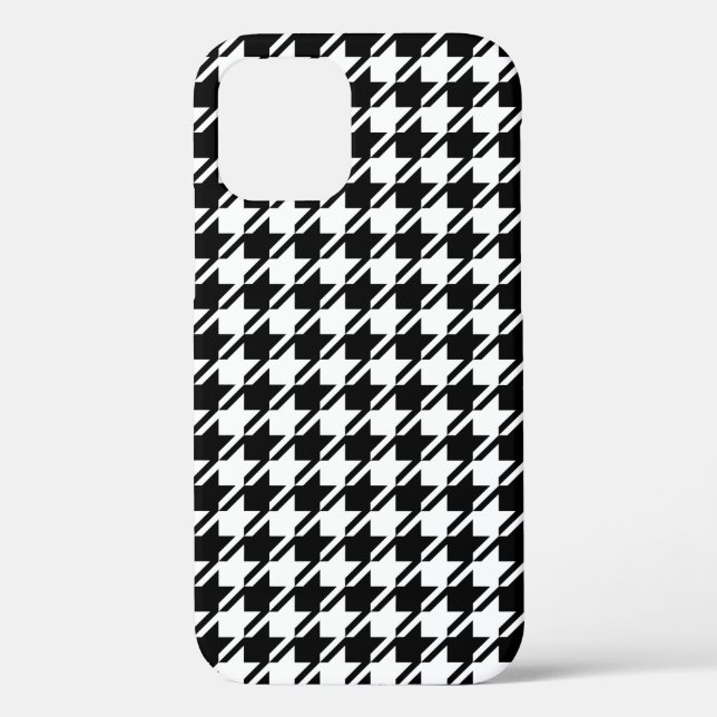 Houndstooth BW Rpt Pattern Case-Mate iPhone Case (Back)