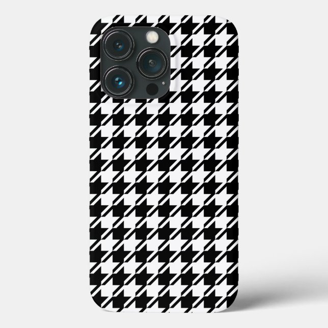 Houndstooth BW Rpt Pattern Case-Mate iPhone Case (Back)