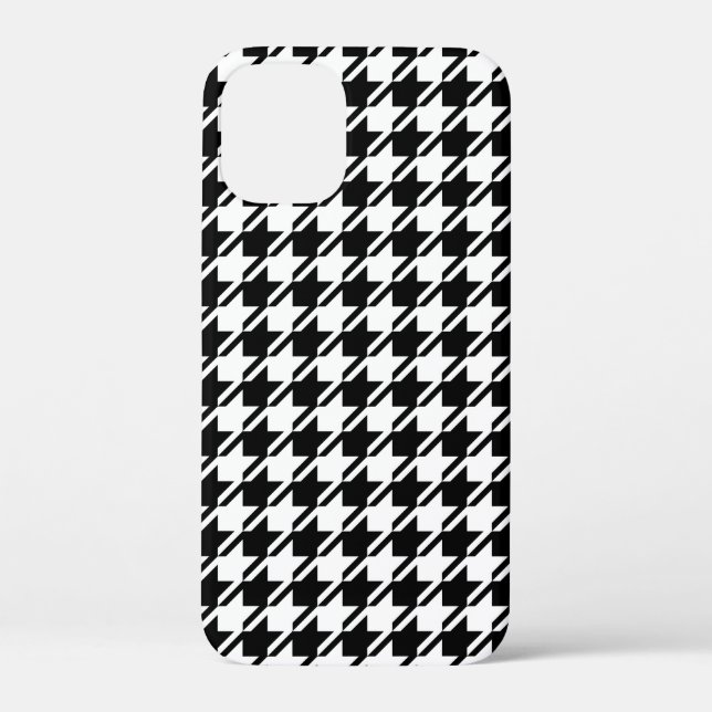 Houndstooth BW Rpt Pattern Case-Mate iPhone Case (Back)