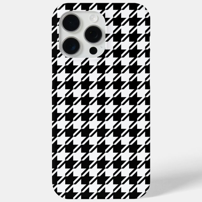 Houndstooth BW Rpt Pattern Case-Mate iPhone Case (Back)