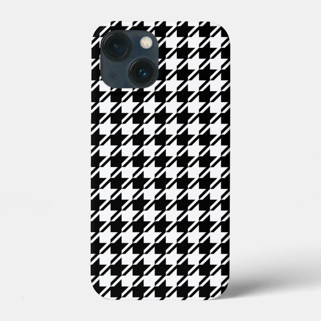Houndstooth BW Rpt Pattern Case-Mate iPhone Case (Back)
