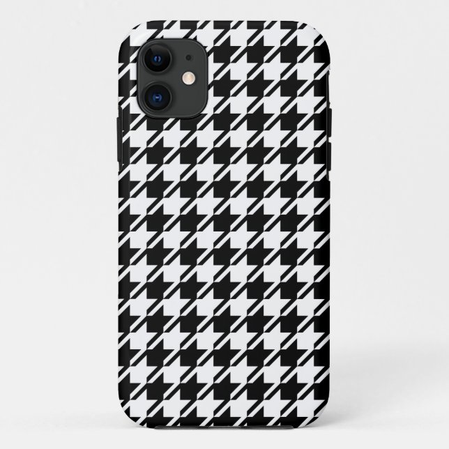 Houndstooth BW Rpt Pattern Case-Mate iPhone Case (Back)