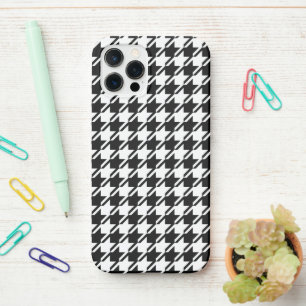 Houndstooth BW Rpt Pattern iPhone 12 Pro Case