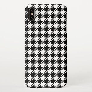 Houndstooth BW Rpt Pattern iPhone XS Max Case