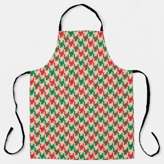 Houndstooth check pattern, dog tooth design. apron