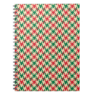 Houndstooth check pattern, dog tooth design. notebook