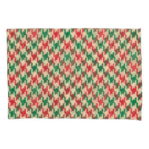 Houndstooth check pattern, dog tooth design. pillowcase