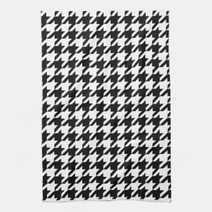 houndstooth check pattern tea towel