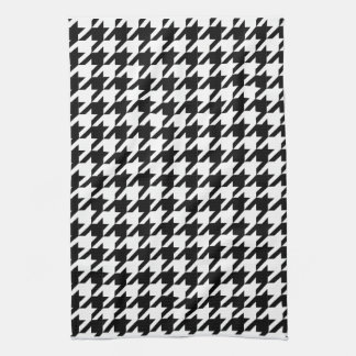 houndstooth check pattern tea towel
