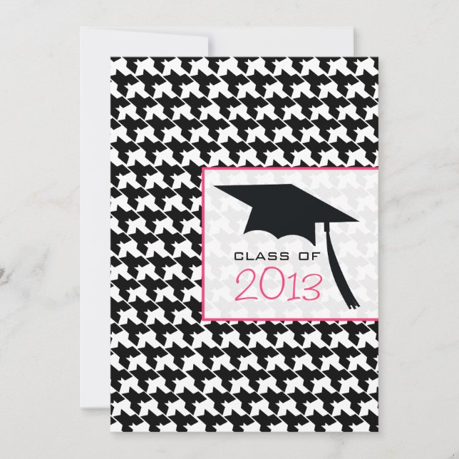 Houndstooth Class of 2013 Graduation Invitation (Front)