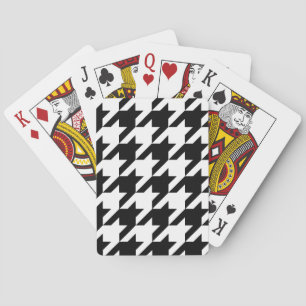 Houndstooth classic weaving pattern playing cards