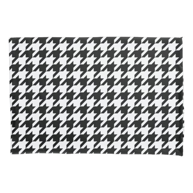 Houndstooth - Customise Background Colour Pillowcase (Front)