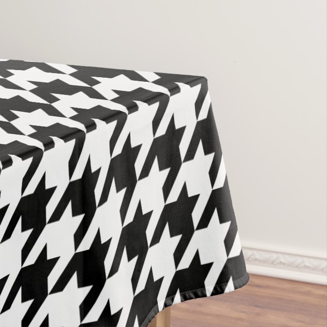 Houndstooth - Customise Background Colour Tablecloth (In Situ)