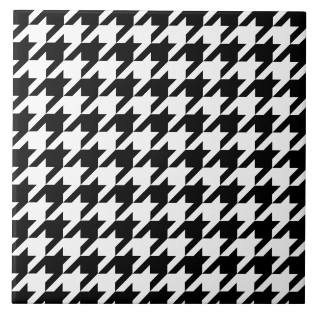 Houndstooth - Customise Background Colour Tile (Front)