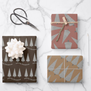 Houndstooth Dark Chocolate Cherry Pie And Caramel Wrapping Paper Sheet