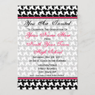 Houndstooth Fashion Graduation Invitation - 2011