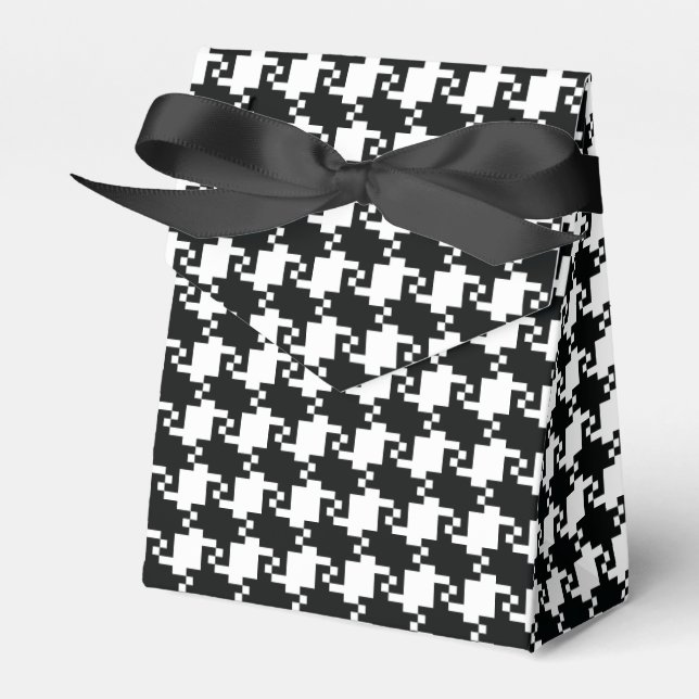Houndstooth Favour Box (Front Side)