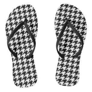 Houndstooth Flip Flops