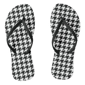 Houndstooth Flip Flops