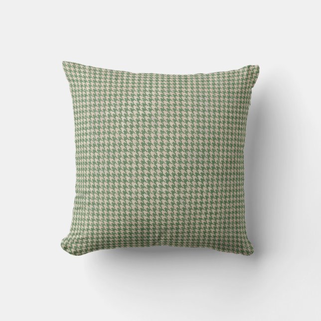 Houndstooth Green Pattern Cushion (Front)