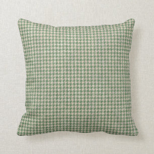 Houndstooth Green Pattern Cushion