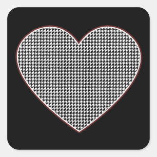 Houndstooth Heart (Tuscaloosa, Alabama) Square Sticker