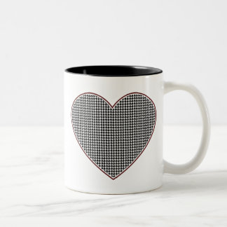 Houndstooth Heart (Tuscaloosa, Alabama) Two-Tone Coffee Mug