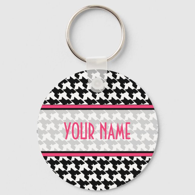 Houndstooth Keychain (Front)